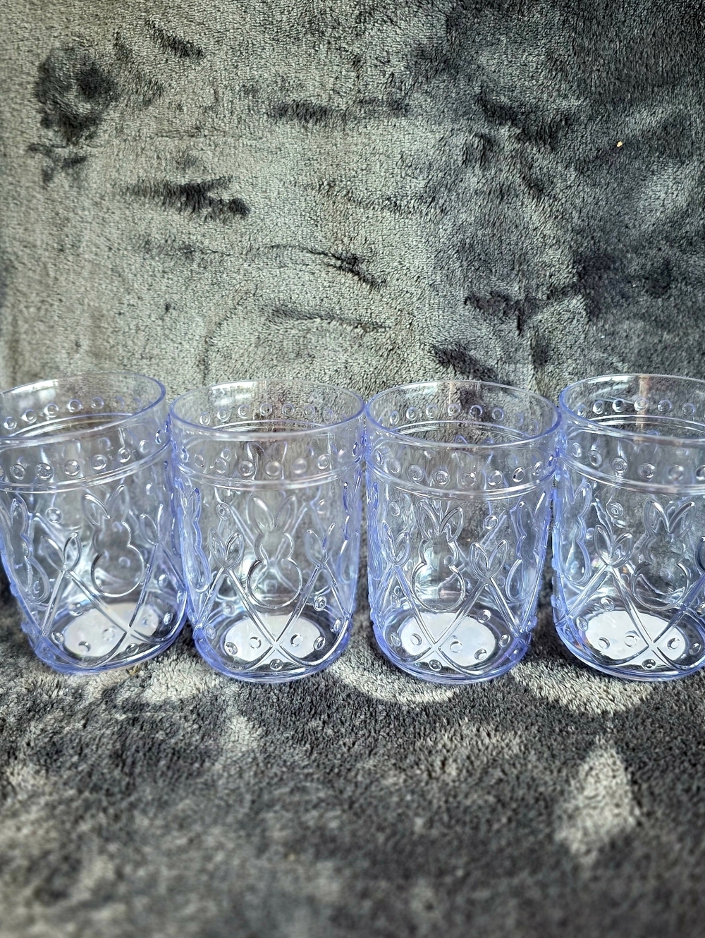 New Way to Celebrate Embossed Bunny Easter Tumbler bundle of 4 plastic 13oz cups
